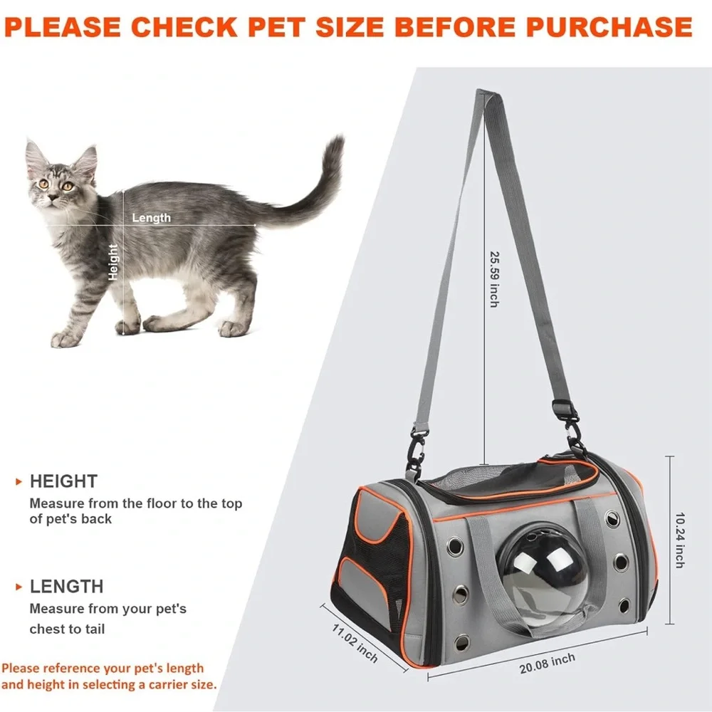 (S/M) Pet carrier bag w/ clear bubble window